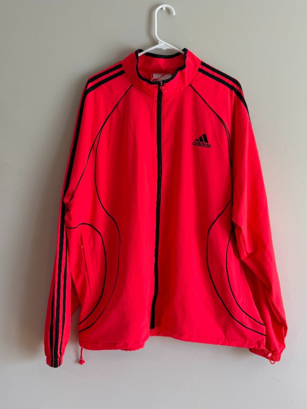 Adidas JW5867 Mens XL Teamgeist Adicolor Track FZ Lucid Red Jacket